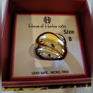 House of Harlow 1960 Gold and Silver Ring Size 8. NWT.
